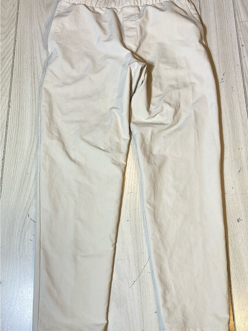 Lululemon Men's Casual Pants Size M Off White Ivory Elastic Waist Zip Pockets